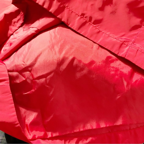 G. H. Bass Maine USA Fully Lined Zip Front Hood Windbreaker Jacket Red White❤️🤍 - Picture 10 of 13